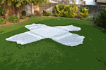 155 mm WHITE PARACHUTE. GREAT FOR TABLE COVER .