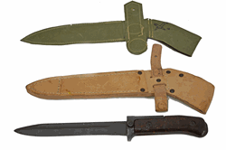 VZ-58 BAYONET SET WITH 1RUBBER SCABBARD AND 1 LEATHER SCABBARD.
NEW.